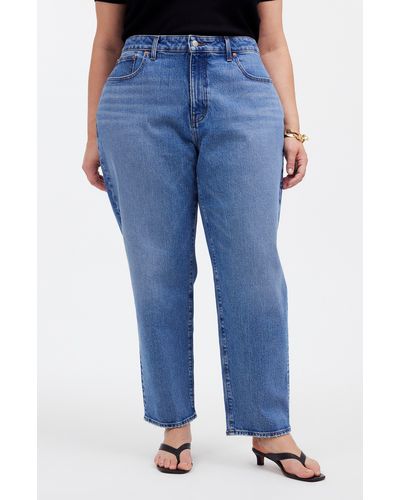 Madewell The Curvy '90s Straight Crop Jeans - Blue