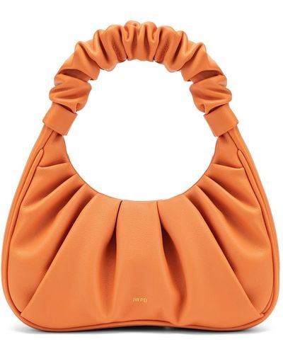 JW PEI Gabbi Ruched Faux Leather Hobo Bag - Orange