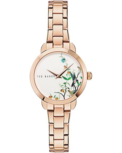 Ted Baker Floral Watch - Metallic