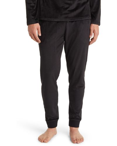 Daniel Buchler Chainlink Velour jogger Pajama Pants - Black