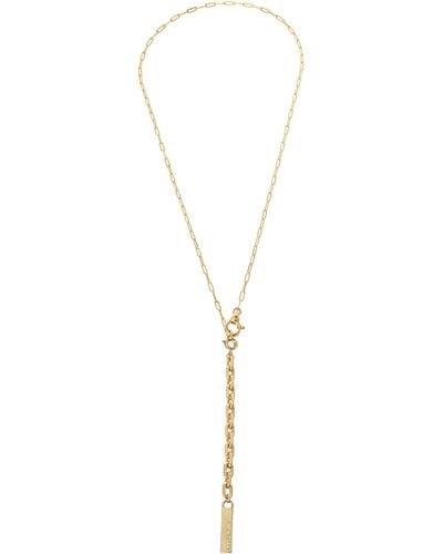 AllSaints Paper Clip Convertible Chain Necklace - Metallic
