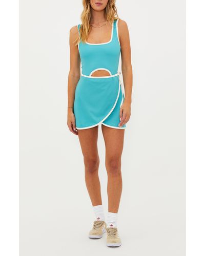 Beach Riot Astrid Cutout Tennis Dress - Blue