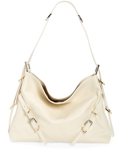 Givenchy Medium Voyou Leather Hobo - Natural