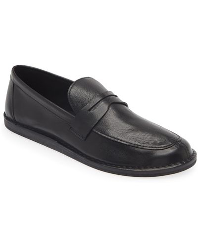 The Row Cary Penny Loafer - Gray