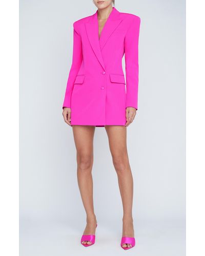 L'Agence Marlee Long Sleeve Mini Blazer Dress - Pink