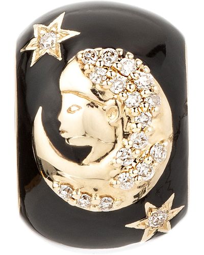 Adina Reyter Virgo Ceramic & Diamond Bead Charm - Black