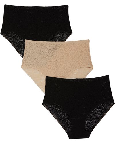 Tc Fine Intimates Assorted 3-pack Lace Briefs - Black