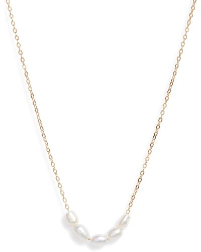 SET & STONES Landon Freshwater Pearl Necklace - Metallic