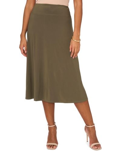 Chaus Elastic Waist Midi Skirt - Green
