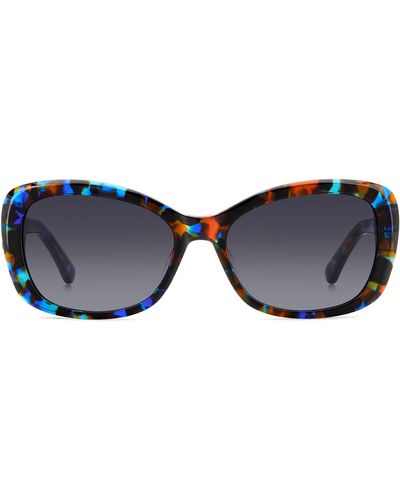 Kate Spade Elowen 55mm Gradient Round Sunglasses - Blue
