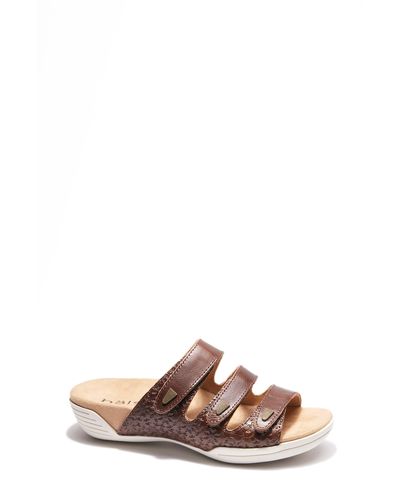 HALSA FOOTWEAR Hälsa Delight Strappy Slide Sandal - Brown