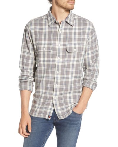 The Normal Brand Mountain Regular Fit Flannel Button-up Shirt - Gray