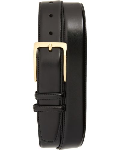 Johnston & Murphy Smooth Leather Belt - Black