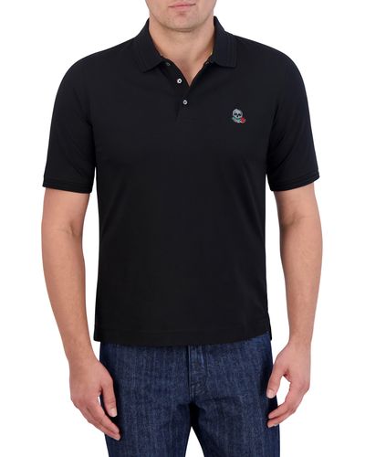 Robert Graham The Player Solid Cotton Jersey Polo - Black