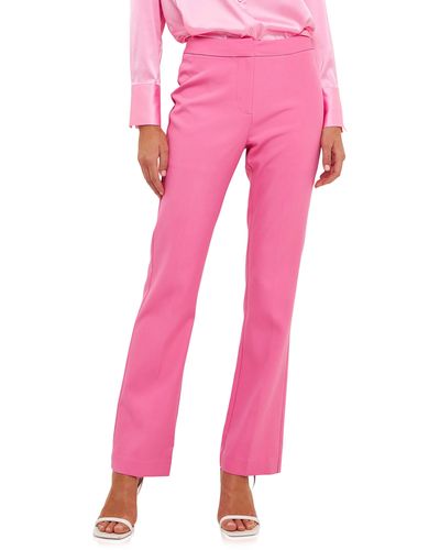 Endless Rose Flat Front Pants - Pink