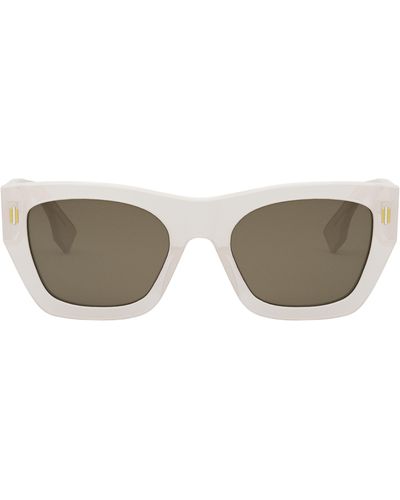 Fendi The Roma 63mm Rectangular Sunglasses - Multicolor