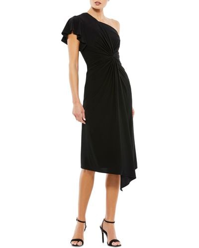 Mac Duggal One-shoulder Asymmetric Cocktail Dress - Black