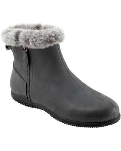 Softwalk Helena Faux Fur Lined Bootie - Gray