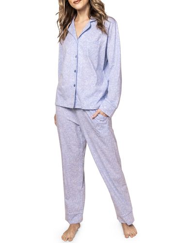 Petite Plume Periwinkle Paisley Pajamas - Blue