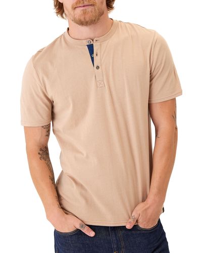 Threads For Thought Chester Classic Short Sleeve Henley - Natural
