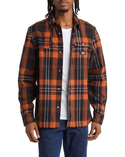 Dickies Nimmons Plaid Button-up Shirt - Red