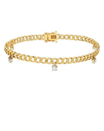 EF Collection Diamond Curb Chain Bracelet - Metallic