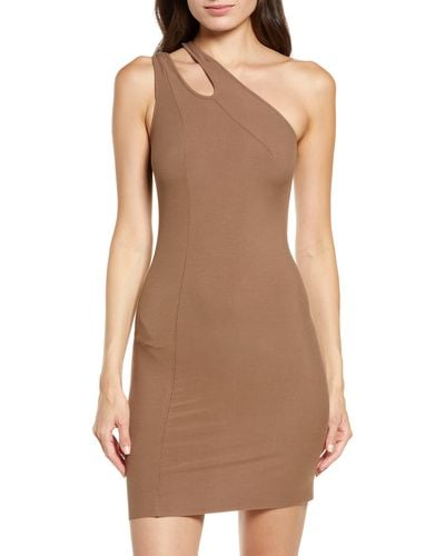 Skims Cutout Collection One-shoulder Dress - Brown
