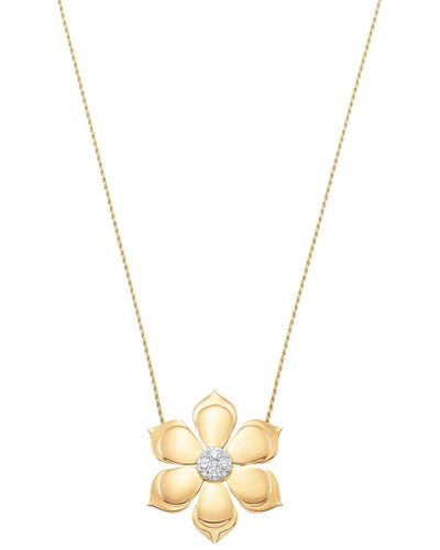 Sara Weinstock Lierre Diamond Flower Pendant Necklace - Metallic