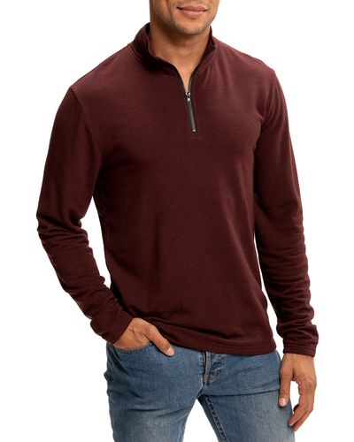 Threads For Thought Kace Quarter Zip Pullover - Red