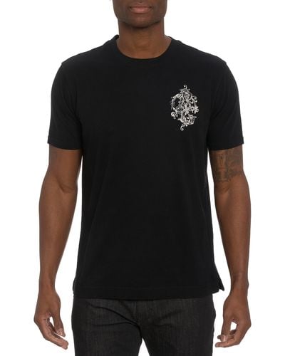 Robert Graham Rg Splash Cotton Graphic T-shirt - Black