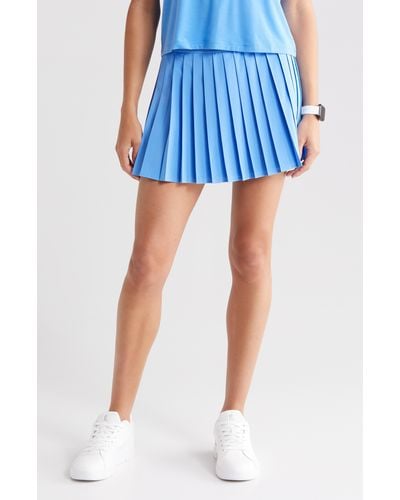 Zella Pleated Tennis Skirt With Shorts - Blue