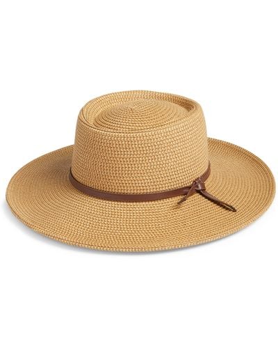 Nordstrom Packable Boater Hat - Natural