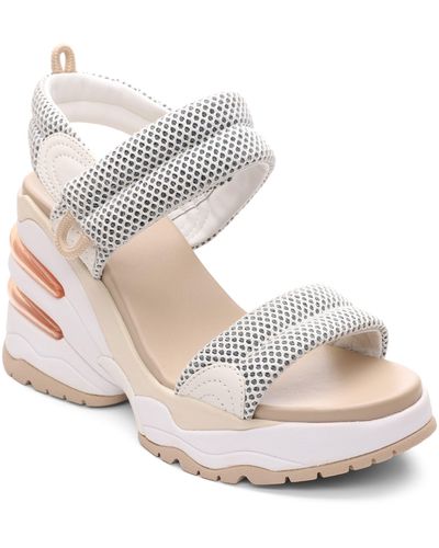 Ash Cosmos Wedge Sandal - White