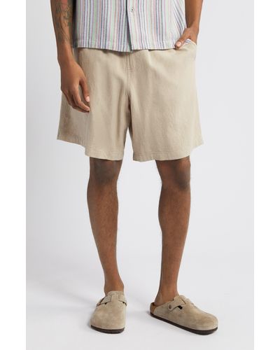 Obey Easy Linen Blend Shorts - Natural
