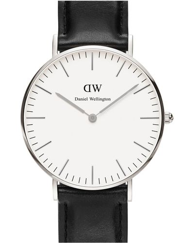 Daniel Wellington 'classic Sheffield' Leather Strap Watch - Black