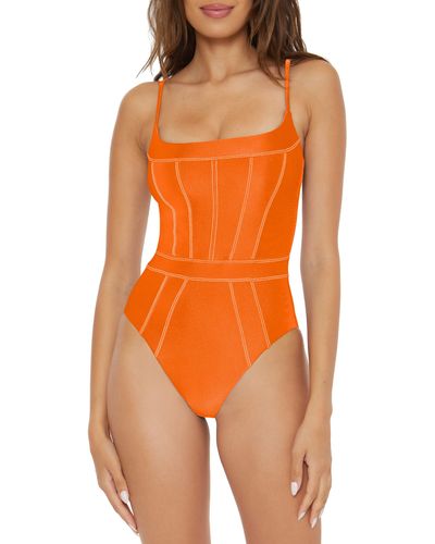 Becca Color Sheen One-piece Swimsuit - Orange