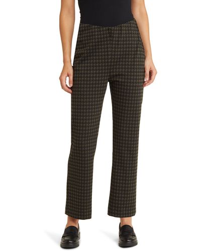 Masai Paige Houndstooth Ankle Pants - Black