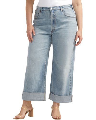 Silver Jeans Co. baggy Crop Wide Leg Jeans - Blue