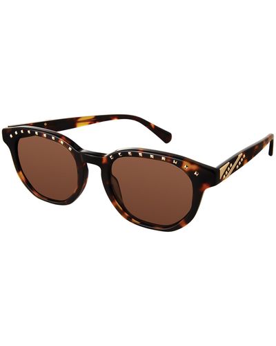 Coco and Breezy Acacia 52mm Round Sunglasses - Brown