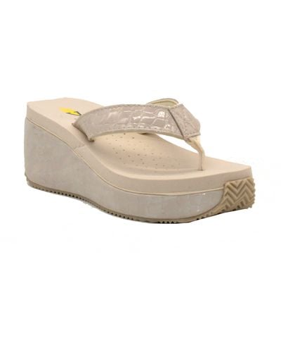 Volatile Frappachino Wedge Flip Flop - Natural