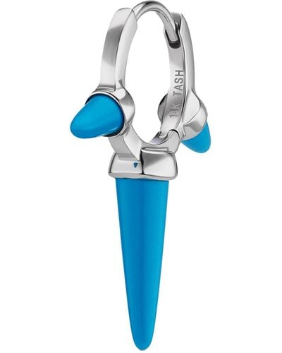 Maria Tash Triple Long Turquoise Spike Clicker Earring - Blue