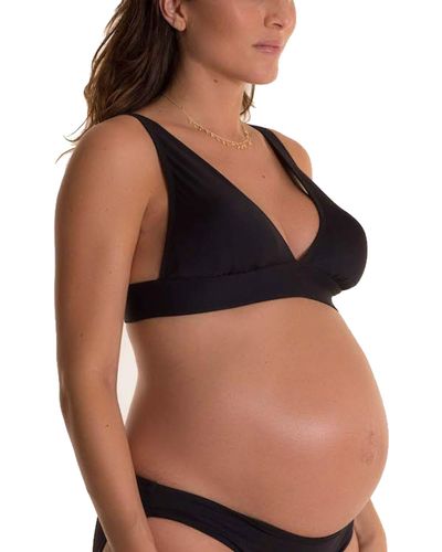 Pez D'or Maternity Bikini Top - Black