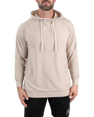 Maceoo Solid Cotton Hoodie - Natural