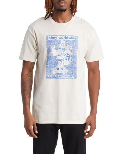 Obey Destroy The Machine Graphic T-shirt - White