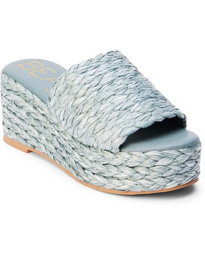 Matisse Peony Platform Wedge Sandal - Gray