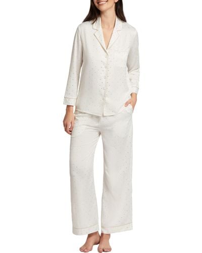 Rya Collection Marilyn Crystal Pajamas - White