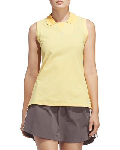 adidas Originals Ultimate365 Sleeveless Golf Polo - Yellow