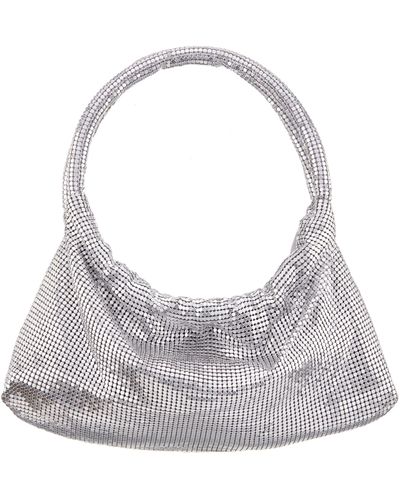 Nina Joyce Mesh Top Handle Bag - Gray