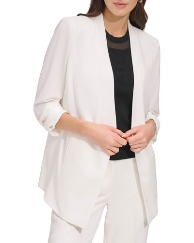 DKNY Sportswear Open Front Blazer - White