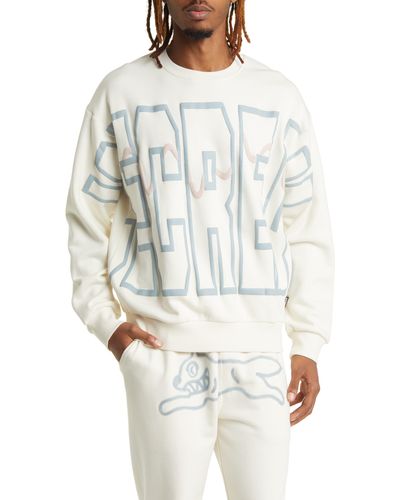 ICECREAM Pow Graphic Crewneck Sweatshirt - White